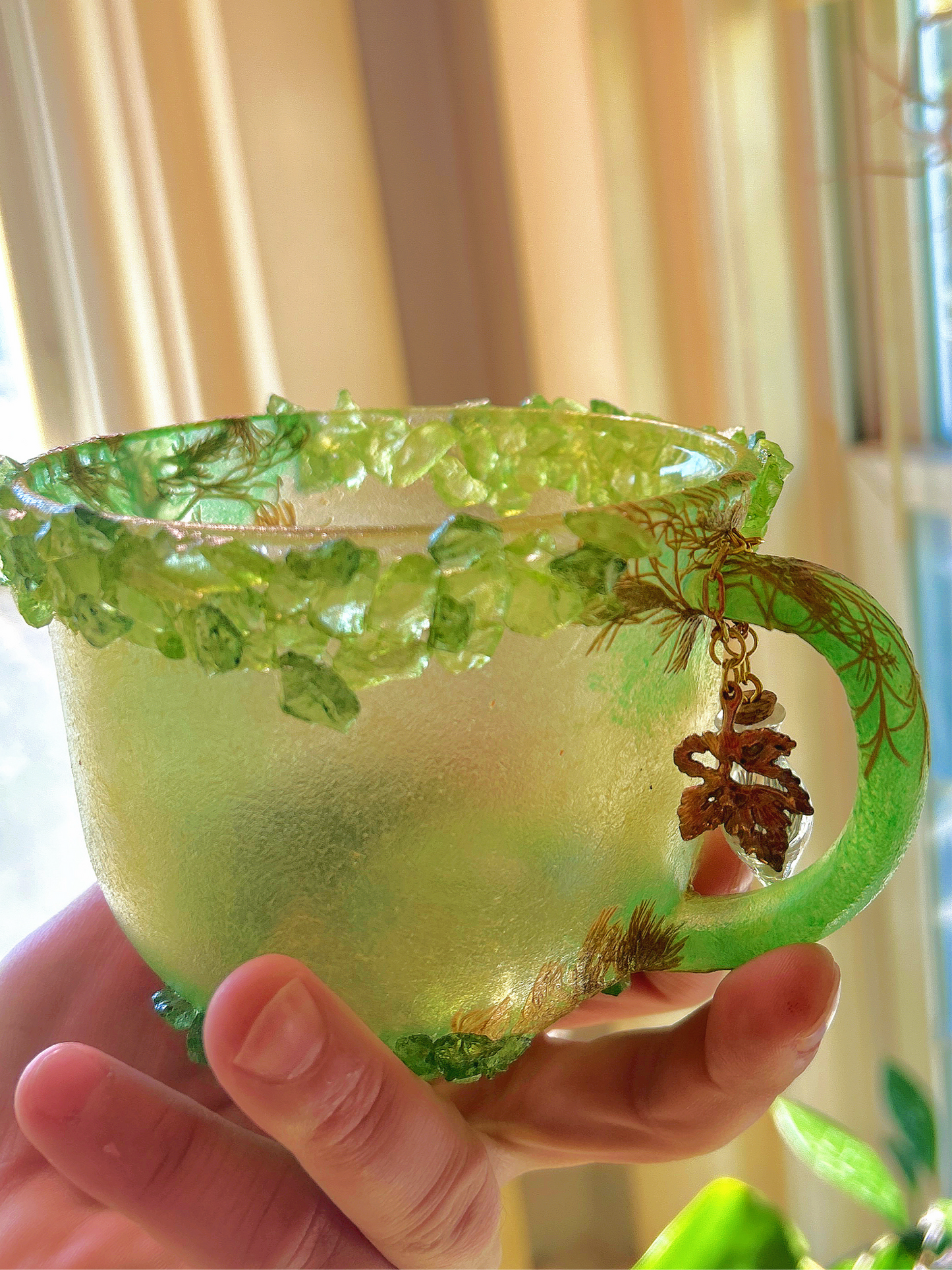 Handmade Pressed Foliage & Flower Mug Planter