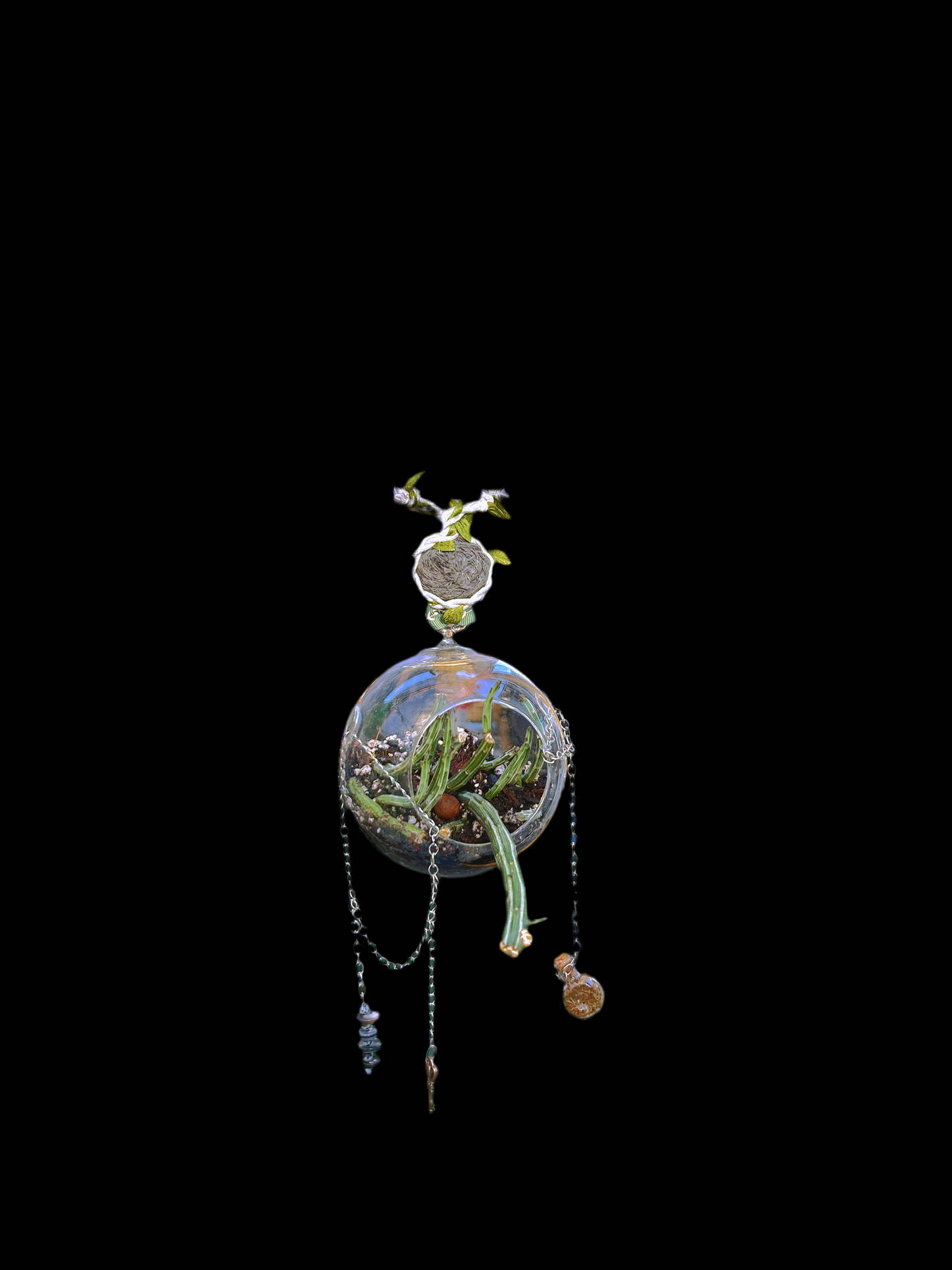 Handmade Hanging Succulent Sphere | ‘Chained Chances’