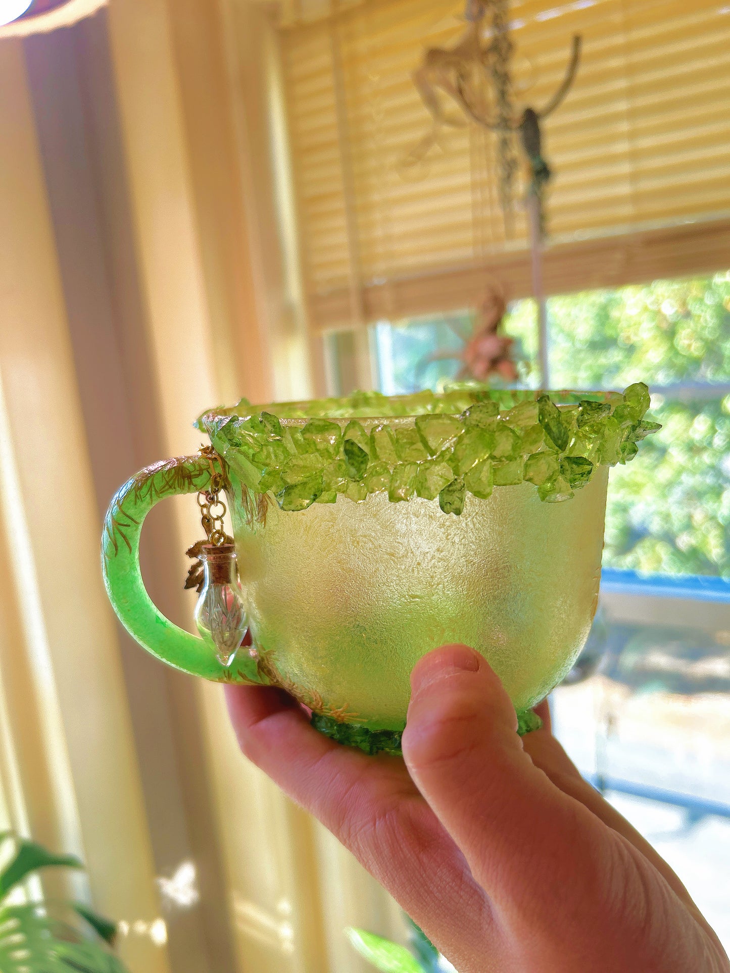Handmade Pressed Foliage & Flower Mug Planter