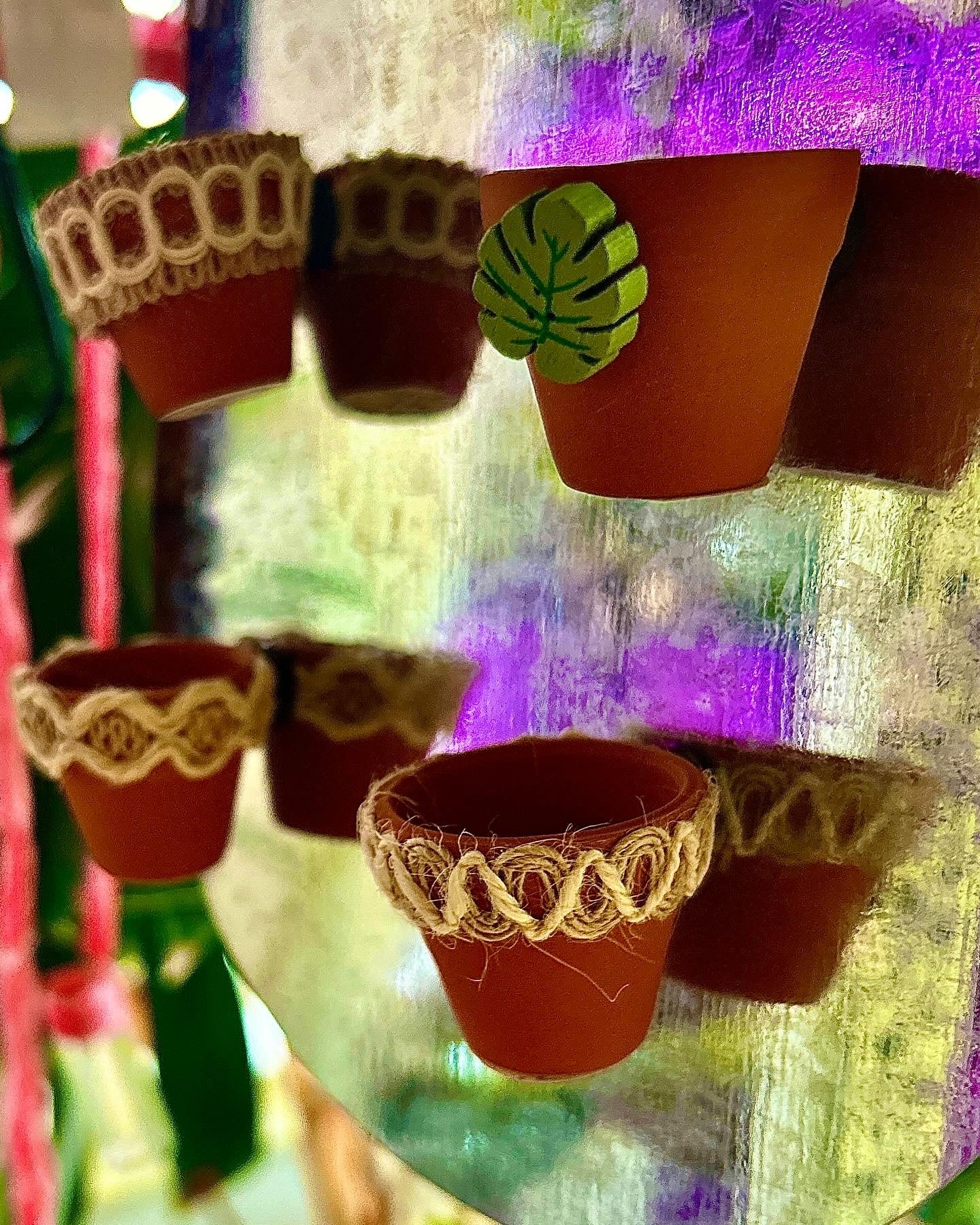 Handmade Mini Magentic Terracotta Planters, decorative, viable for live plants, refrigerator magnet, ikea greenhouse magnet, window pane magnet 