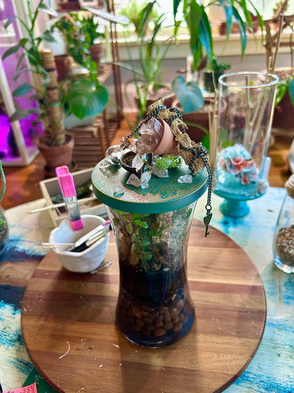 Handmade Closed XL Hourglass Terrarium | ‘All Your Broken Pieces’