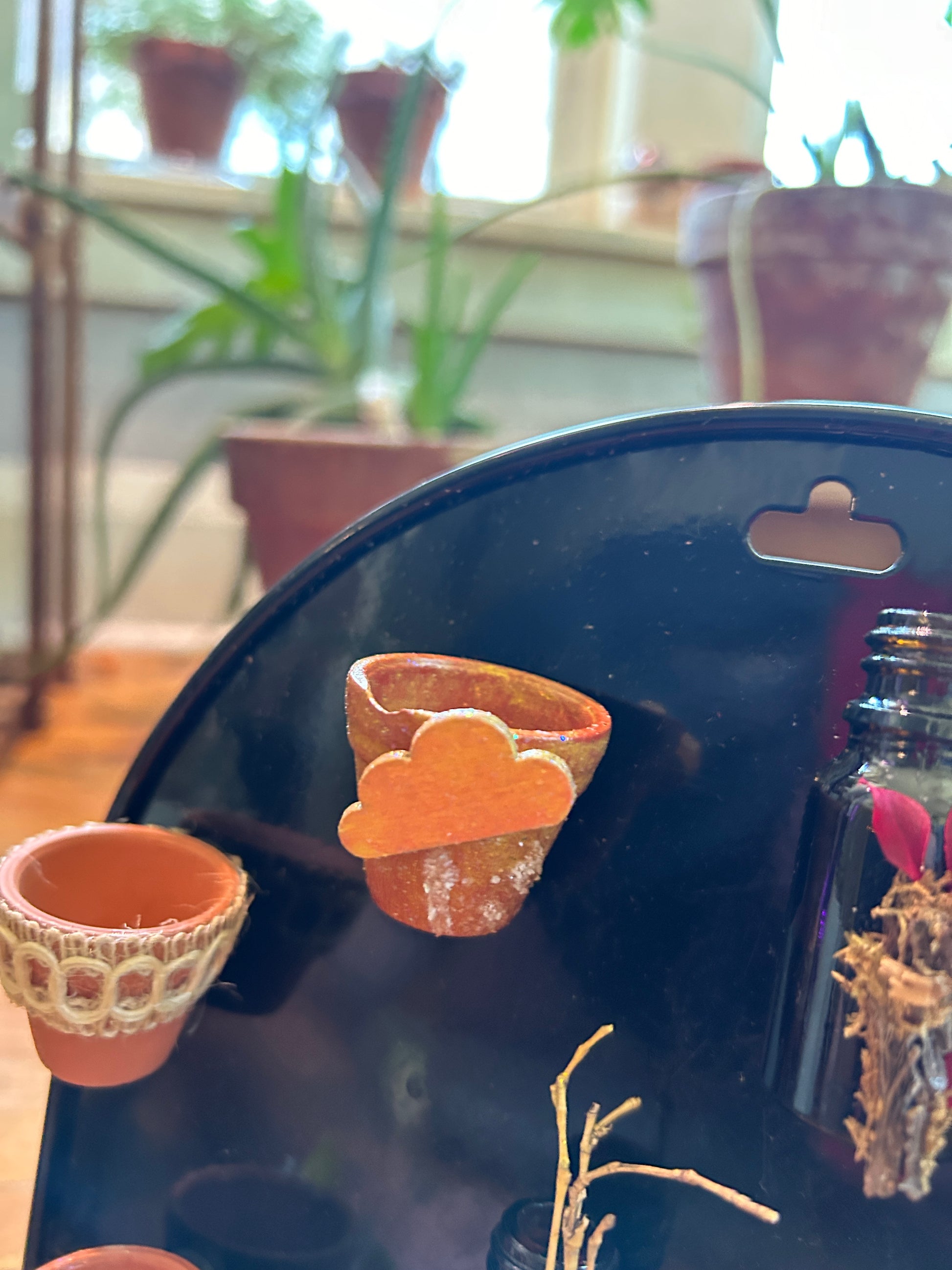 earthen plant pots Handmade Mini Magnetic Terracotta Pots