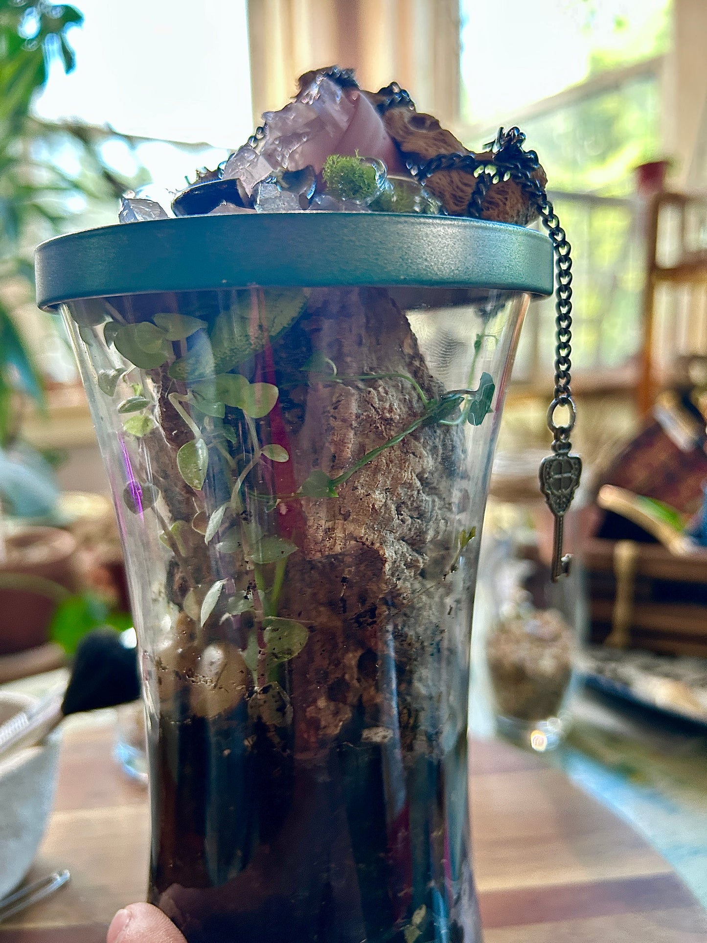 Handmade Closed XL Hourglass Terrarium | ‘All Your Broken Pieces’